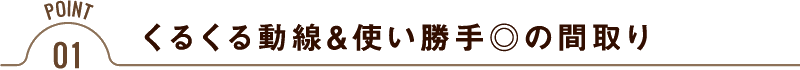 くるくる動線＆使い勝手◎の間取り